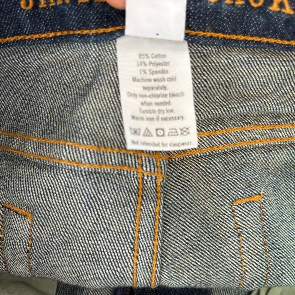 Denim Forum The '90s Edie Lo-rise Cargo Jean in 7 Yrs Pctr Ths Bleu Size 24 NWOT - Picture 15 of 16